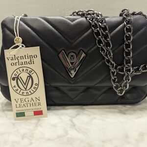 Valentino Orlandi Black Vegan Leather Bag
